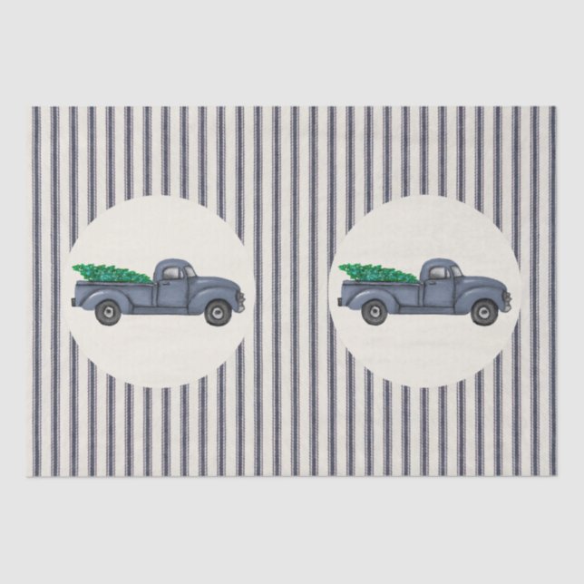 Papel de tejidos de camiones de árbol de Navidad a (Anverso)