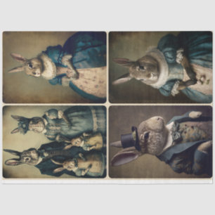 Papel de tejidos de conejo de caballeros y damas