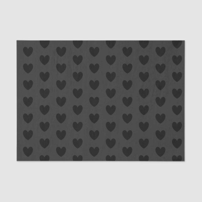 Papel de tejidos de corazón negro y gris HAMbyWG (Anverso)
