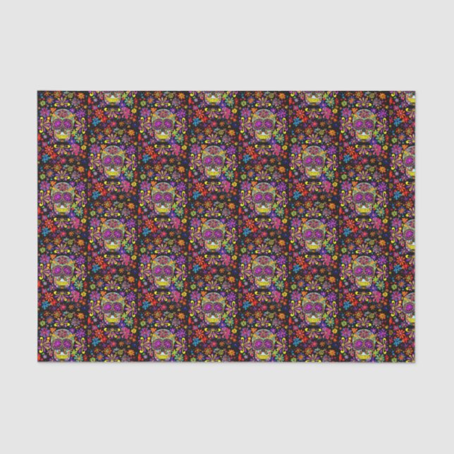 Papel de tejidos de cráneo de azúcar (Anverso)