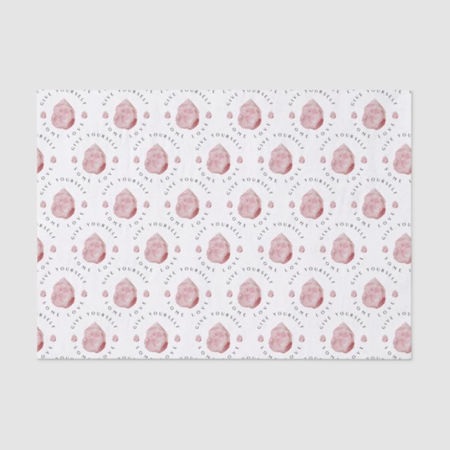 Papel de tejidos de cristal de cuarzo Rosa (Anverso)