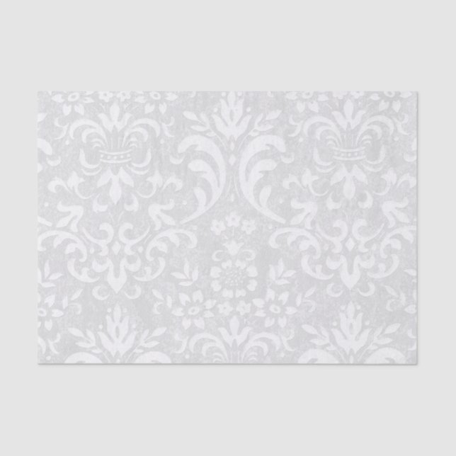 Papel de tejidos de Damasco azul claro (Anverso)