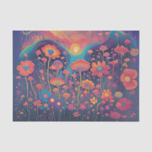 Papel de tejidos de descomposición de flores de Gr