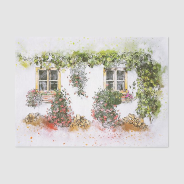 Papel de tejidos de descomposición de las flores d (Anverso)