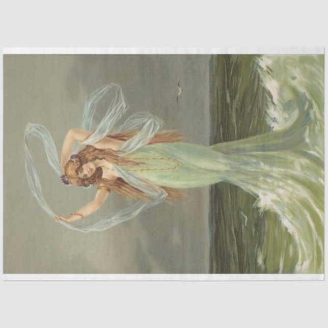 Papel de tejidos de descomposición Mar de sirena v (Anverso)