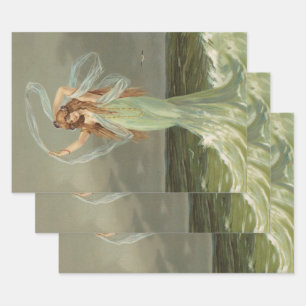 Papel de tejidos de descomposición Mar de sirena v