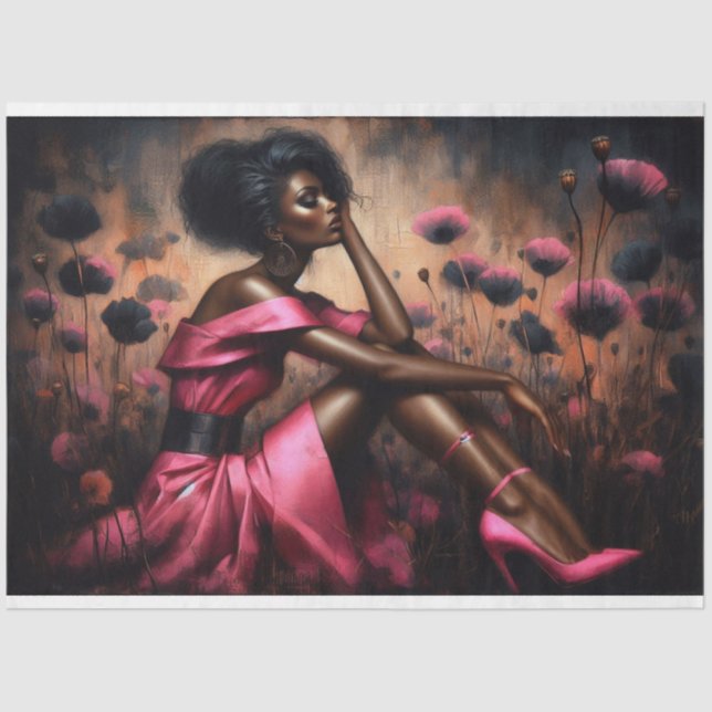 Papel de tejidos de descomposición Papel rosa cali (Anverso)