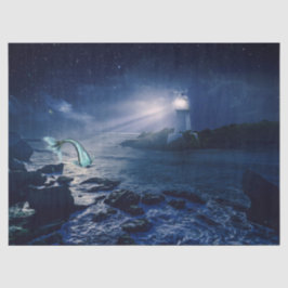 Papel de tejidos de faro y sirena