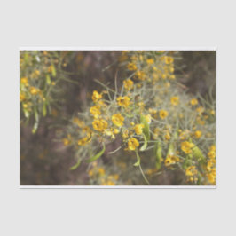 Papel de tejidos de flores amarillas