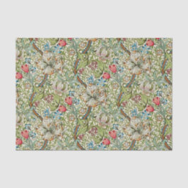 Papel de tejidos de flores de época