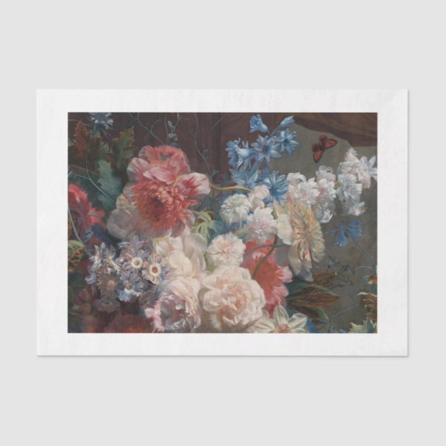 Papel de tejidos de flores renacentistas (Anverso)