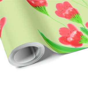 Papel de tejidos de flores rojas bonito