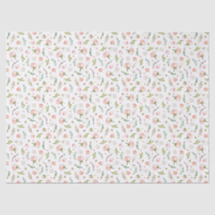 Papel de tejidos de flores rosadas de bonito