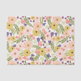 Papel de tejidos de flores silvestres