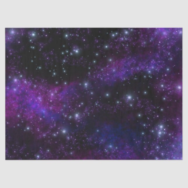 Papel de tejidos de galaxia púrpura (Anverso)