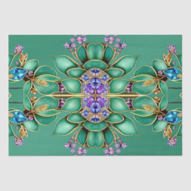 Papel de tejidos de guijarros púrpura en hojas ver (Anverso)