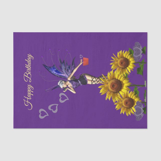 Papel de tejidos de hadas de girasol (Anverso)