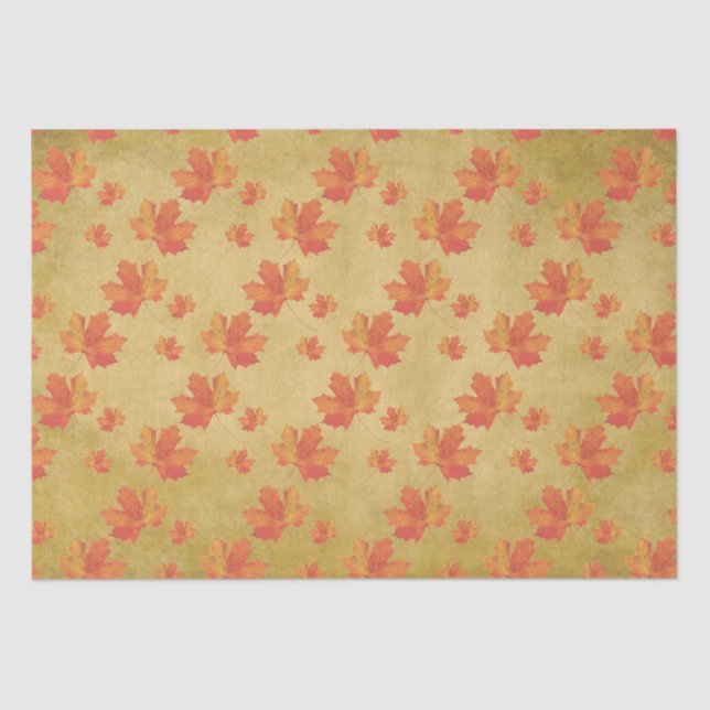 Papel de tejidos de hojas de otoño (Anverso)