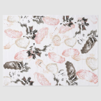 Papel de tejidos de hojas y plumas de Boho