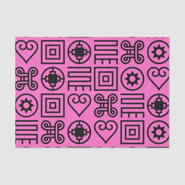 Papel de tejidos de impresión Adinkra (Anverso)