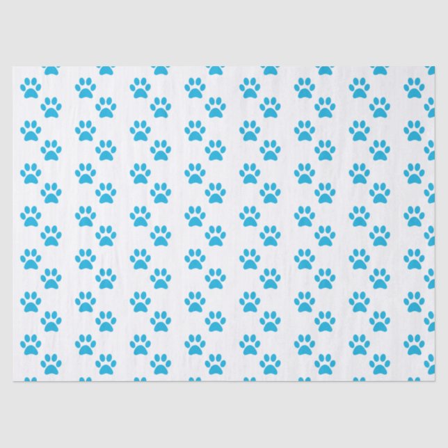 Papel de tejidos de impresión de Blue Paw (Anverso)
