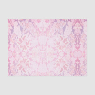 Papel de tejidos de impresión floral rosada vintag