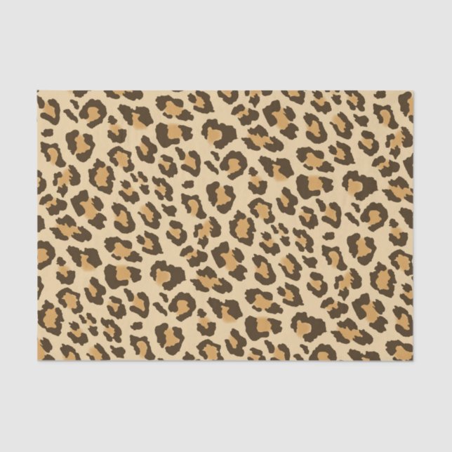 Papel de tejidos de impresión Leopard (Anverso)