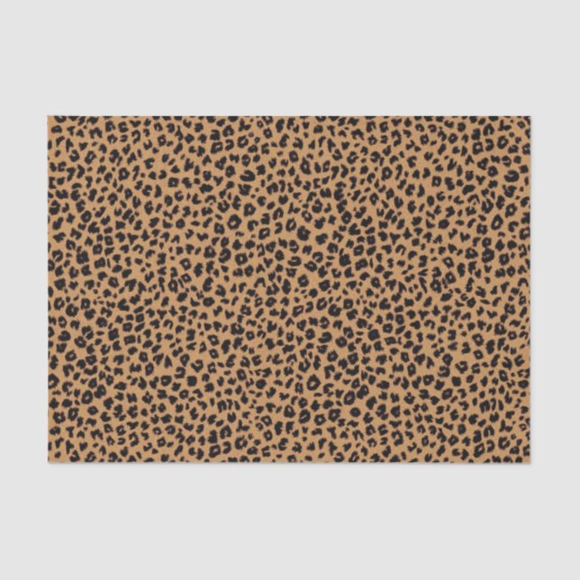 Papel de tejidos de impresión Leopard (Anverso)