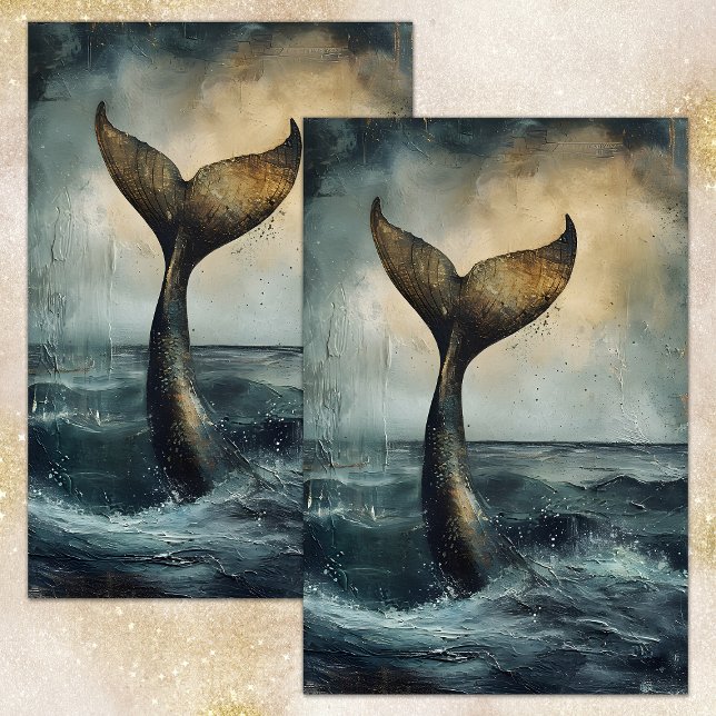 PAPEL DE TEJIDOS DE LA DECORACIÓN DE ADIÓS DEL MER (THE MERMAID'S GOODBYE DECOUPAGE TISSUE PAPER)