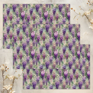 PAPEL DE TEJIDOS DE LA DECORACIÓN DE WISTERIA ROMÁ