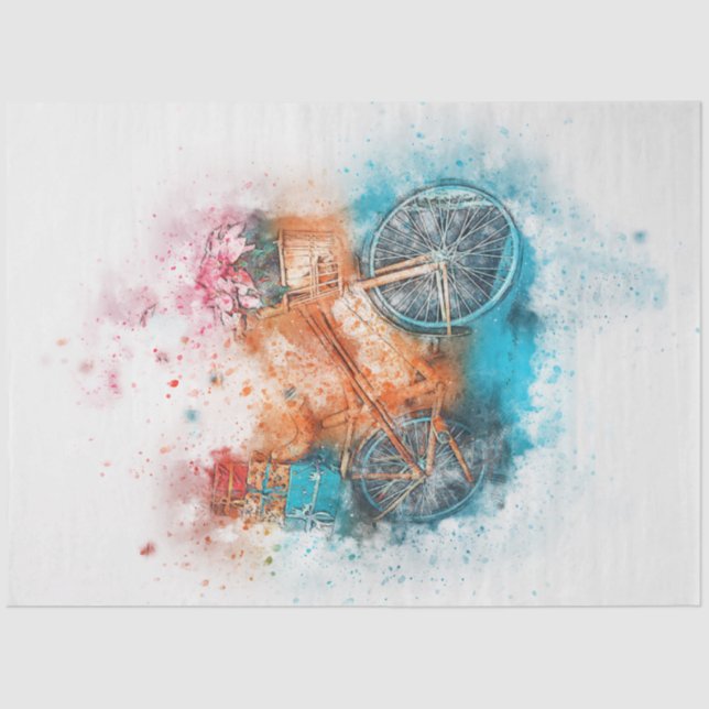 Papel de tejidos de la descomposición de la bicicl (Anverso)