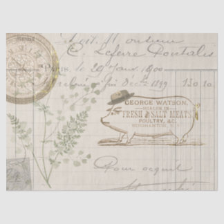 Papel de tejidos de la granja de Rótulo de cerdo