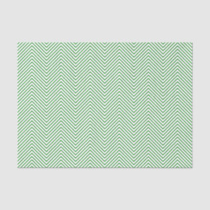 Papel de tejidos de la línea Chevron - Verde en bl