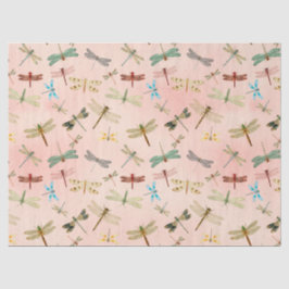 Papel de tejidos de la serie Dragonflies de vintag