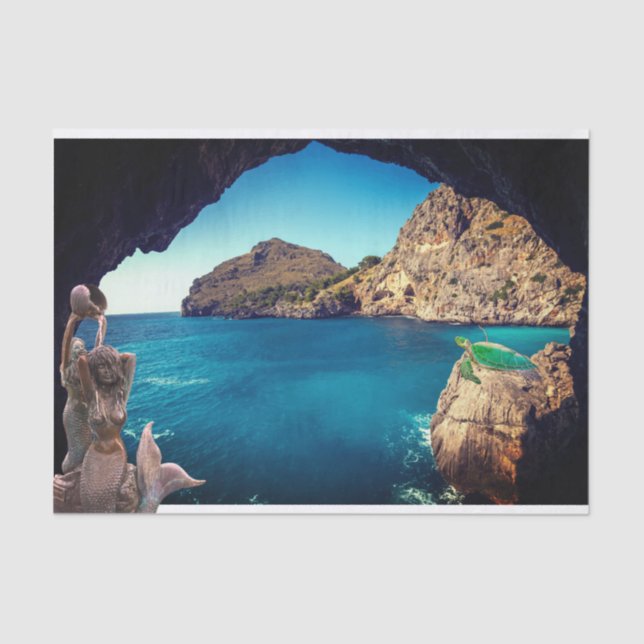 Papel de tejidos de las cuevas marinas (Anverso)