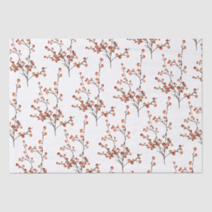 Papel de tejidos de las ramas Red Ilex Berry