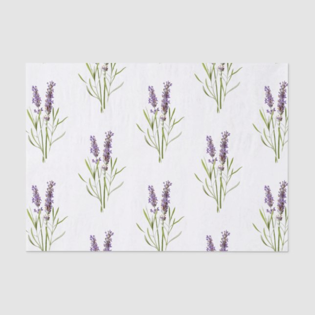 Papel de tejidos de lavanda de época (Anverso)
