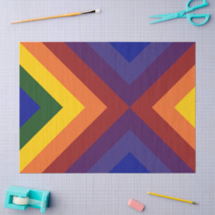 Papel de tejidos de los chevrs arcoiris