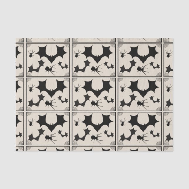 Papel de tejidos de los murciélagos negros (Anverso)