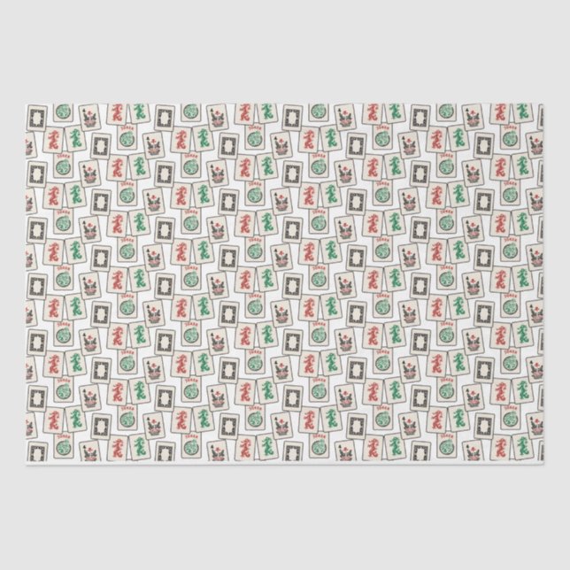 Papel de tejidos de Mah Jongg, ajuste de regalo (Anverso)