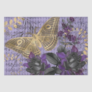 Papel de tejidos de mariposa gótica de otoño