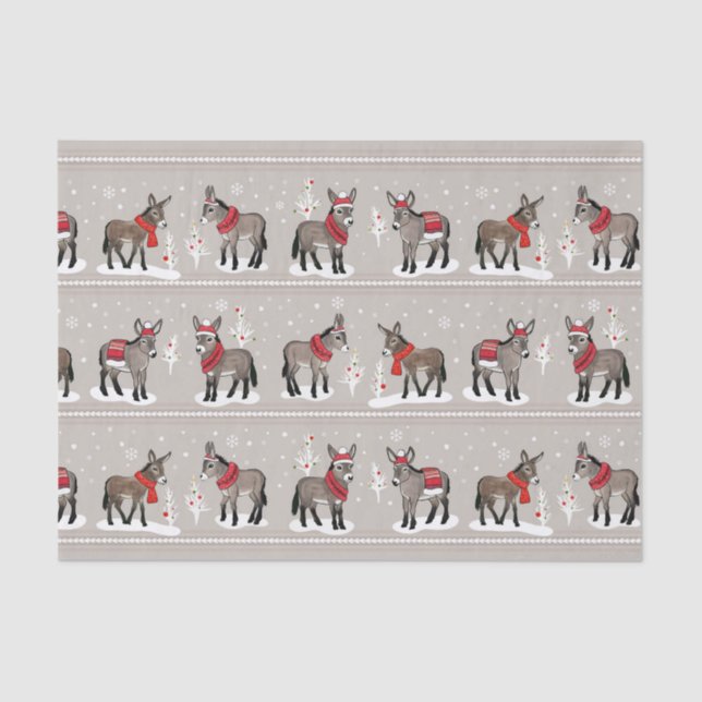 Papel de tejidos de MCD Winter Donkeys (Anverso)
