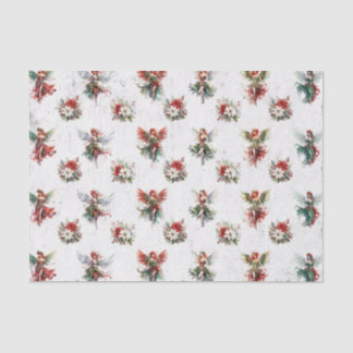 Papel de tejidos de navidades Fe y Poinsettias