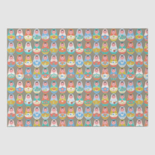 Papel de tejidos de nidificación de muñecas