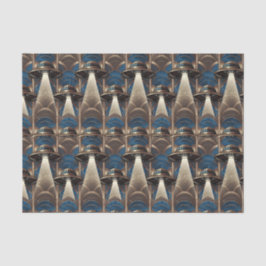 Papel de tejidos de OVNI Art Deco