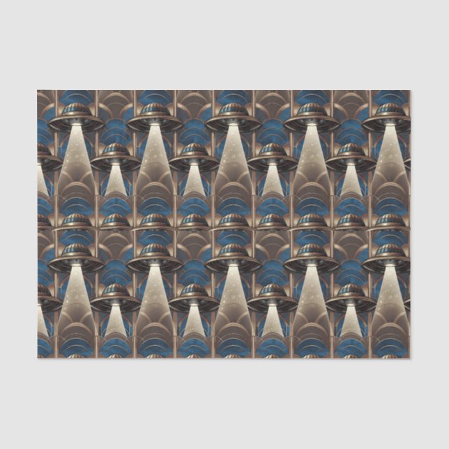 Papel de tejidos de OVNI Art Deco (Anverso)