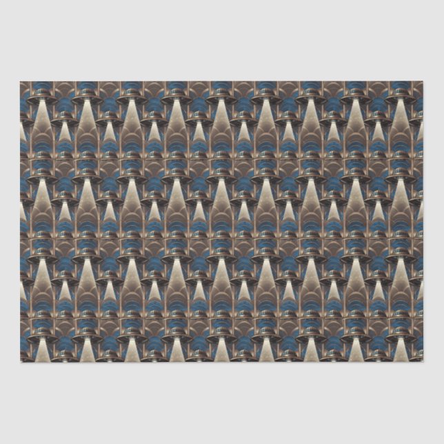 Papel de tejidos de OVNI Art Deco (Anverso)