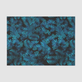 Papel de tejidos de palmas azul de Hawái medianoch