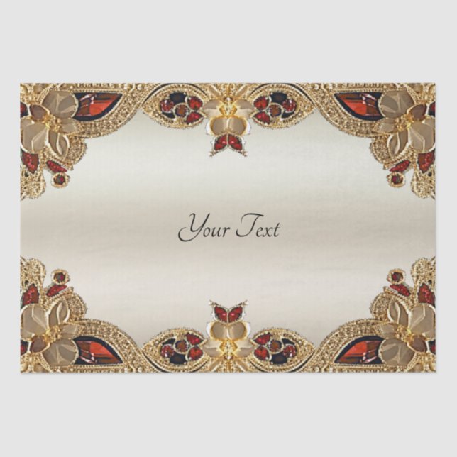 Papel de tejidos de piedra de efecto rojo con flor (Anverso)