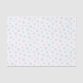 Papel de tejidos de puntos rosa y azul pastel